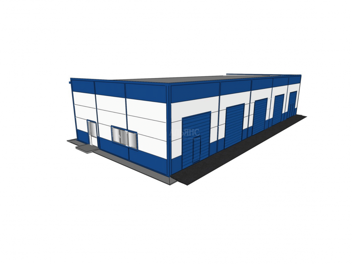 3D визуализация Автомойка из сэндвич-панелей - фото 11