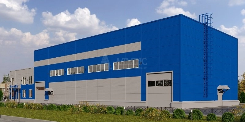 3D визуализация Производственное здание из сэндвич-панелей  - фото 4