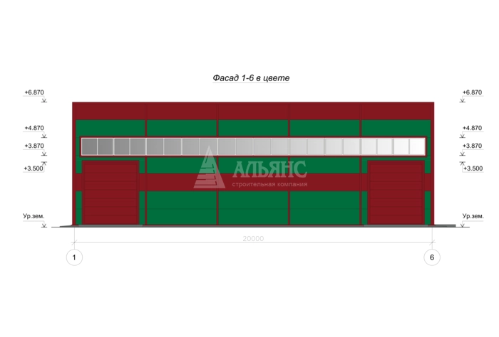 Планировка Склад из сэндвич-панелей -  фото 3