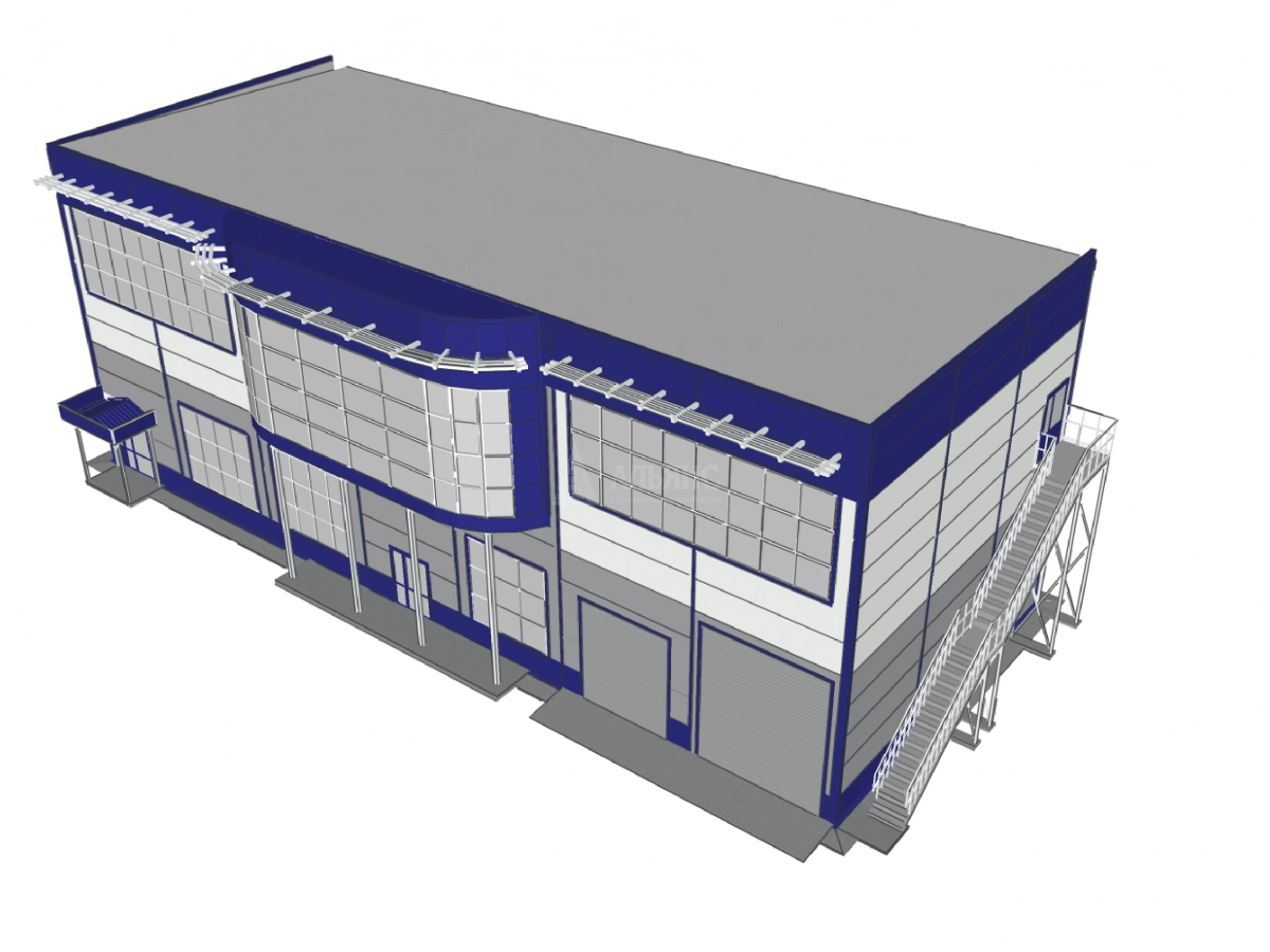3D визуализация СТО из сэндвич-панелей - фото 4