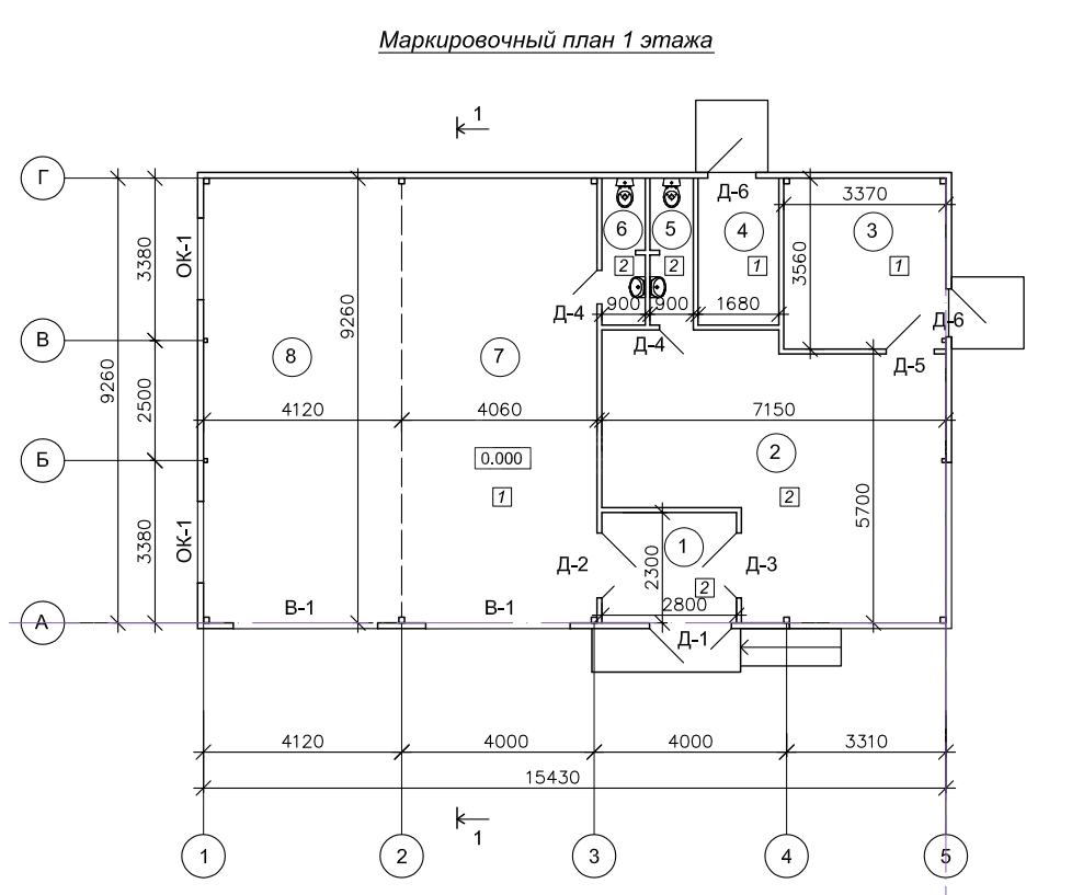 Планировка Автосервис-магазин из сэндвич-панелей -  фото 1